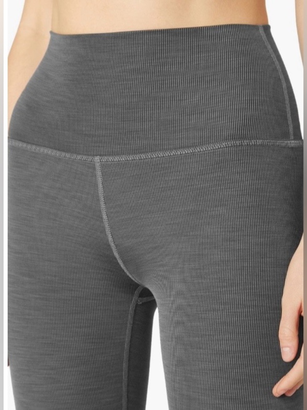 NWT Beyond Yoga Heather Rib High-Waisted Midi Leggings, size M - Picture 2 of 9